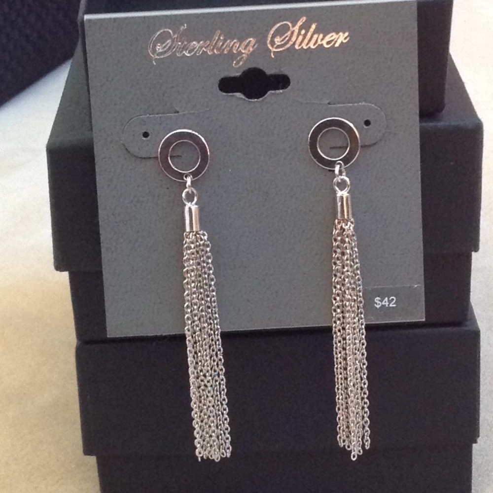 Sterling silver circle earrings
